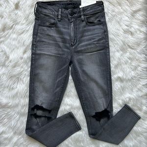 AEO HI-RISE JEGGING :: SUPER STRETCH :: SIZE 6 :: LIGHTNING GREY